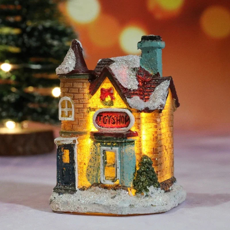 Decorazione natalizia a forma di casetta luminosa – Idea regalo per Natale e Capodanno – Luci decorative a batteria per casa, feste, matrimoni o camera da letto