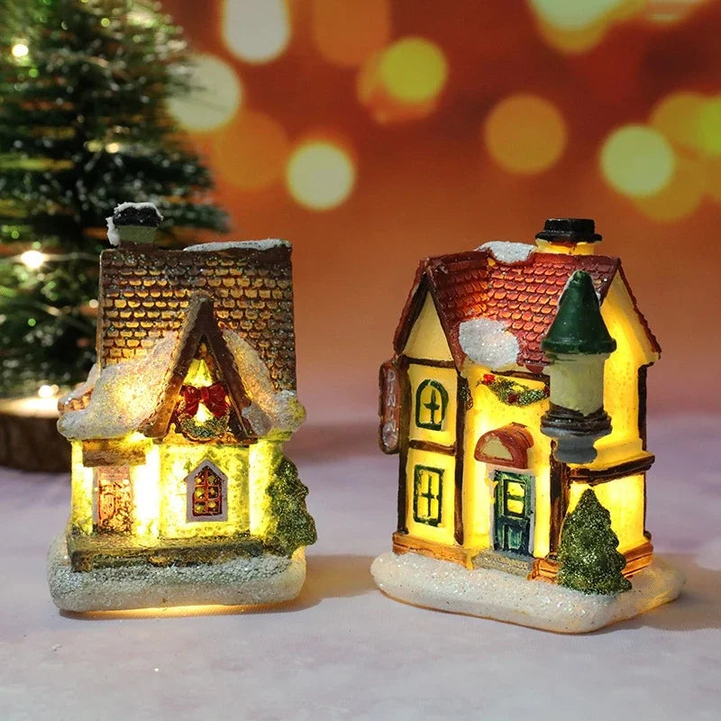 Decorazione natalizia a forma di casetta luminosa – Idea regalo per Natale e Capodanno – Luci decorative a batteria per casa, feste, matrimoni o camera da letto