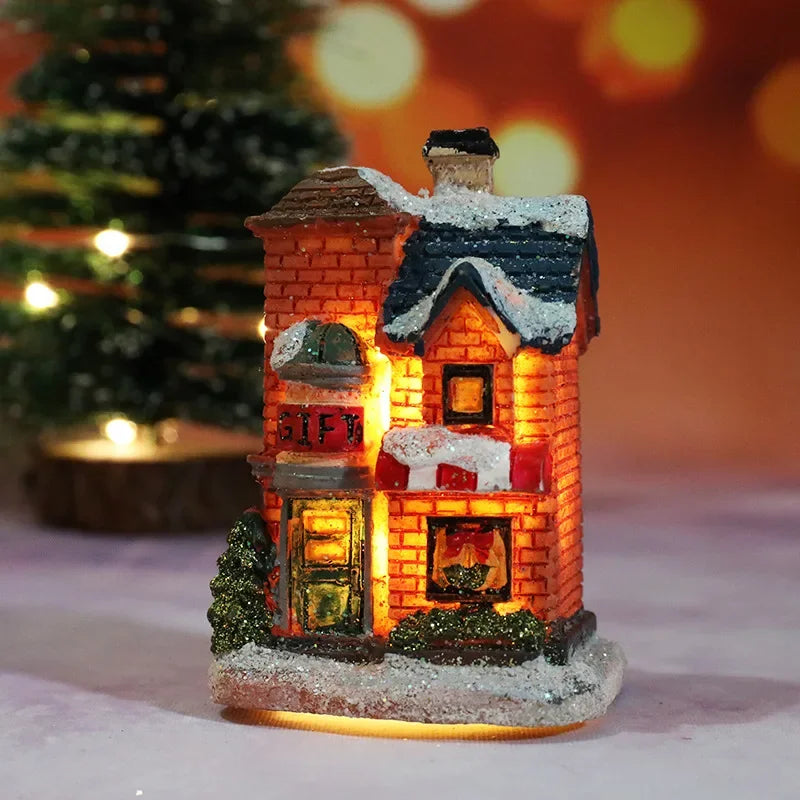 Decorazione natalizia a forma di casetta luminosa – Idea regalo per Natale e Capodanno – Luci decorative a batteria per casa, feste, matrimoni o camera da letto