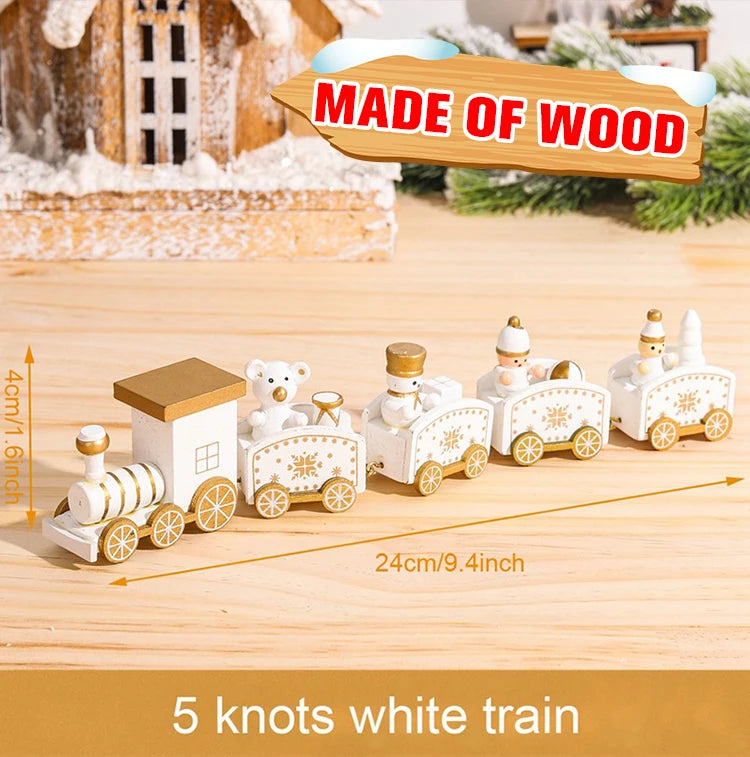 Decorazione di Natale con Treno in Legno/Plastica Buon Natale per la Casa Regali di Natale