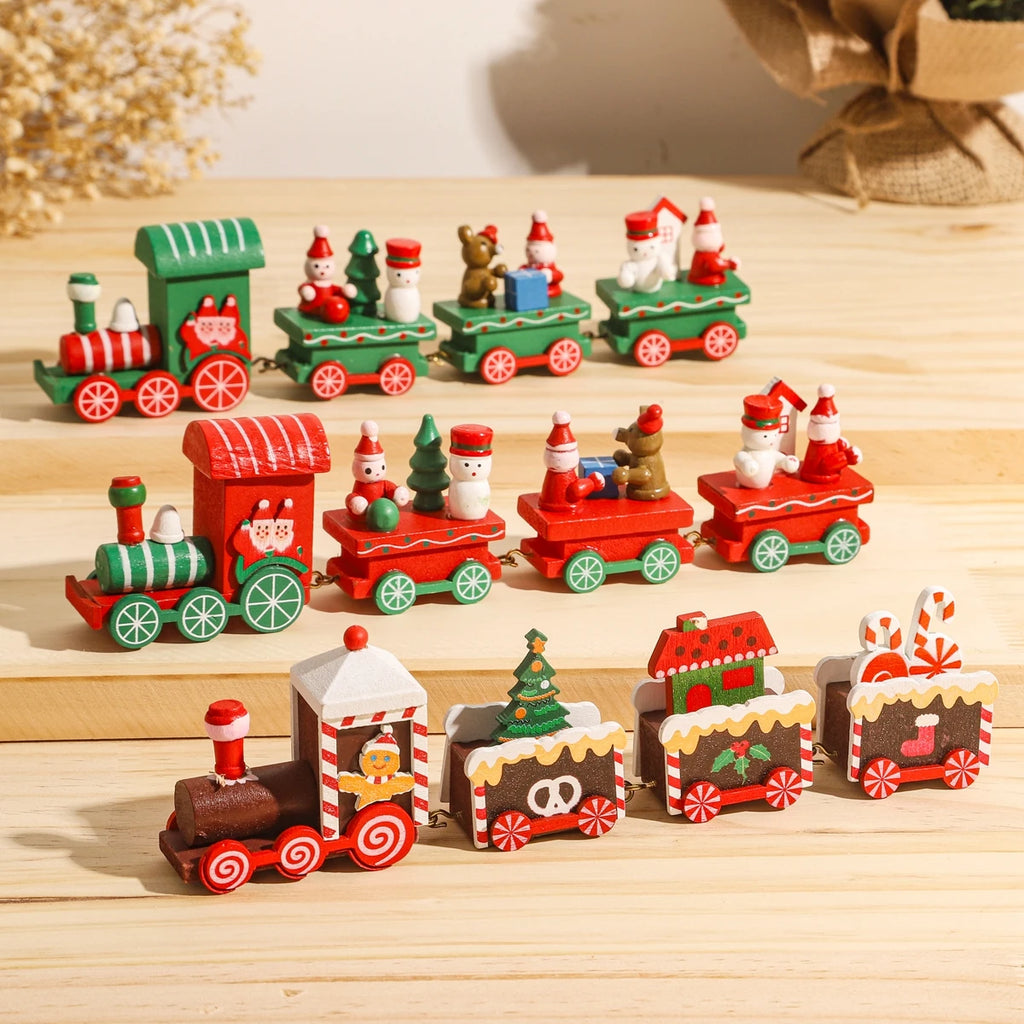 Decorazione di Natale con Treno in Legno/Plastica Buon Natale per la Casa Regali di Natale