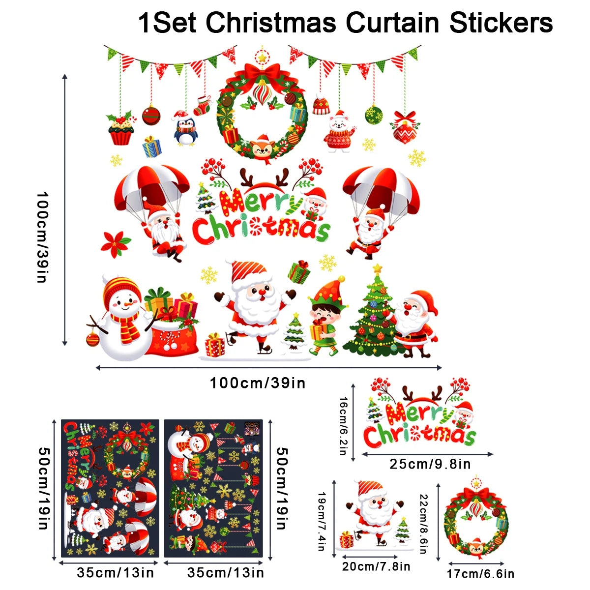 Adesivi per finestre Buon Natale