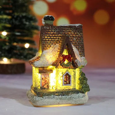 Decorazione natalizia a forma di casetta luminosa – Idea regalo per Natale e Capodanno – Luci decorative a batteria per casa, feste, matrimoni o camera da letto
