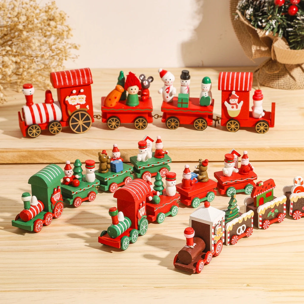 Decorazione di Natale con Treno in Legno/Plastica Buon Natale per la Casa Regali di Natale
