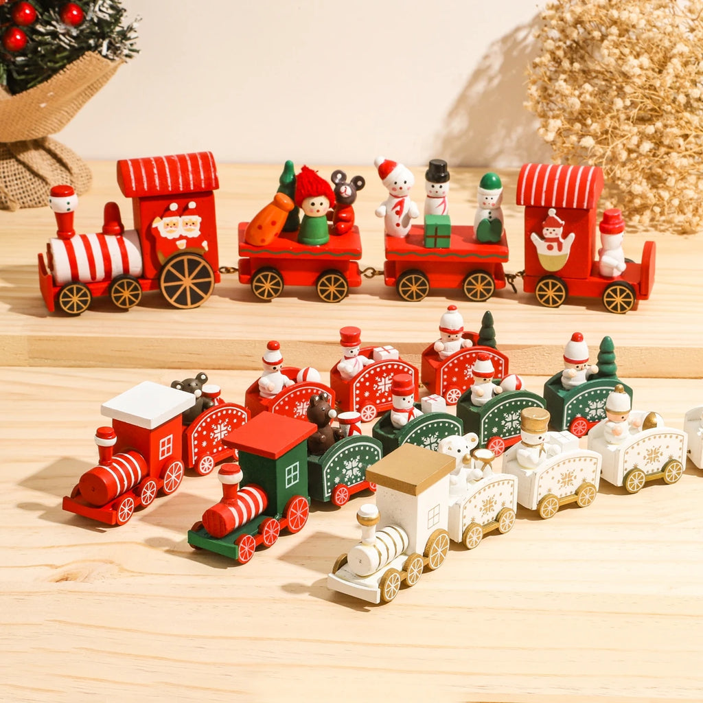 Decorazione di Natale con Treno in Legno/Plastica Buon Natale per la Casa Regali di Natale