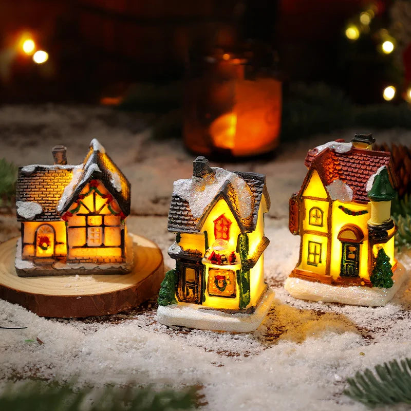 Decorazione natalizia a forma di casetta luminosa – Idea regalo per Natale e Capodanno – Luci decorative a batteria per casa, feste, matrimoni o camera da letto