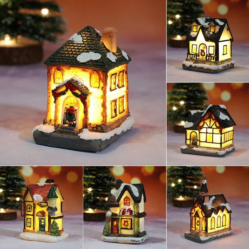 Decorazione natalizia a forma di casetta luminosa – Idea regalo per Natale e Capodanno – Luci decorative a batteria per casa, feste, matrimoni o camera da letto