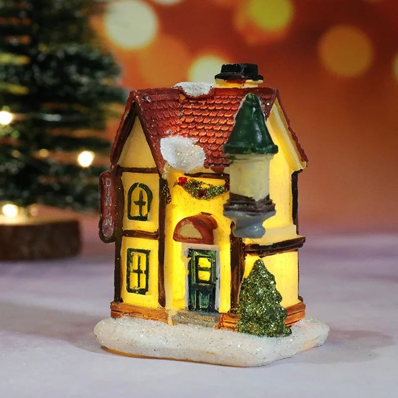 Decorazione natalizia a forma di casetta luminosa – Idea regalo per Natale e Capodanno – Luci decorative a batteria per casa, feste, matrimoni o camera da letto