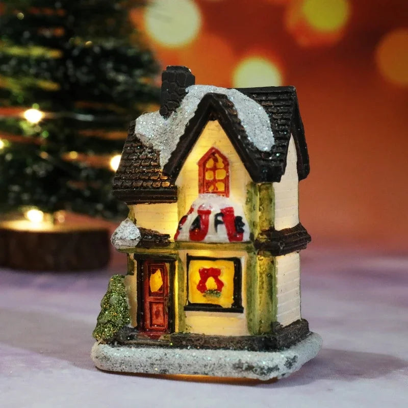 Decorazione natalizia a forma di casetta luminosa – Idea regalo per Natale e Capodanno – Luci decorative a batteria per casa, feste, matrimoni o camera da letto