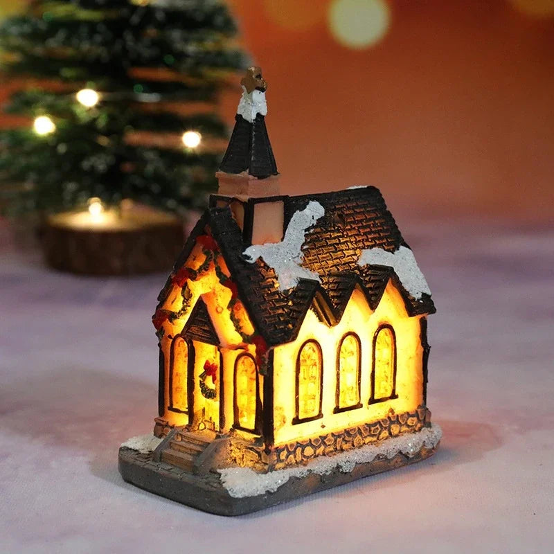 Decorazione natalizia a forma di casetta luminosa – Idea regalo per Natale e Capodanno – Luci decorative a batteria per casa, feste, matrimoni o camera da letto