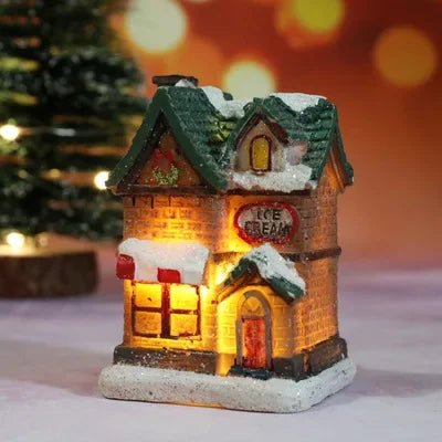 Decorazione natalizia a forma di casetta luminosa – Idea regalo per Natale e Capodanno – Luci decorative a batteria per casa, feste, matrimoni o camera da letto