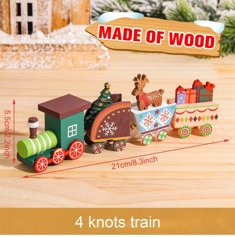 Decorazione di Natale con Treno in Legno/Plastica Buon Natale per la Casa Regali di Natale