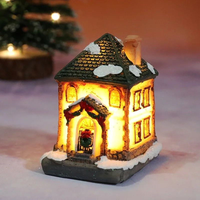 Decorazione natalizia a forma di casetta luminosa – Idea regalo per Natale e Capodanno – Luci decorative a batteria per casa, feste, matrimoni o camera da letto