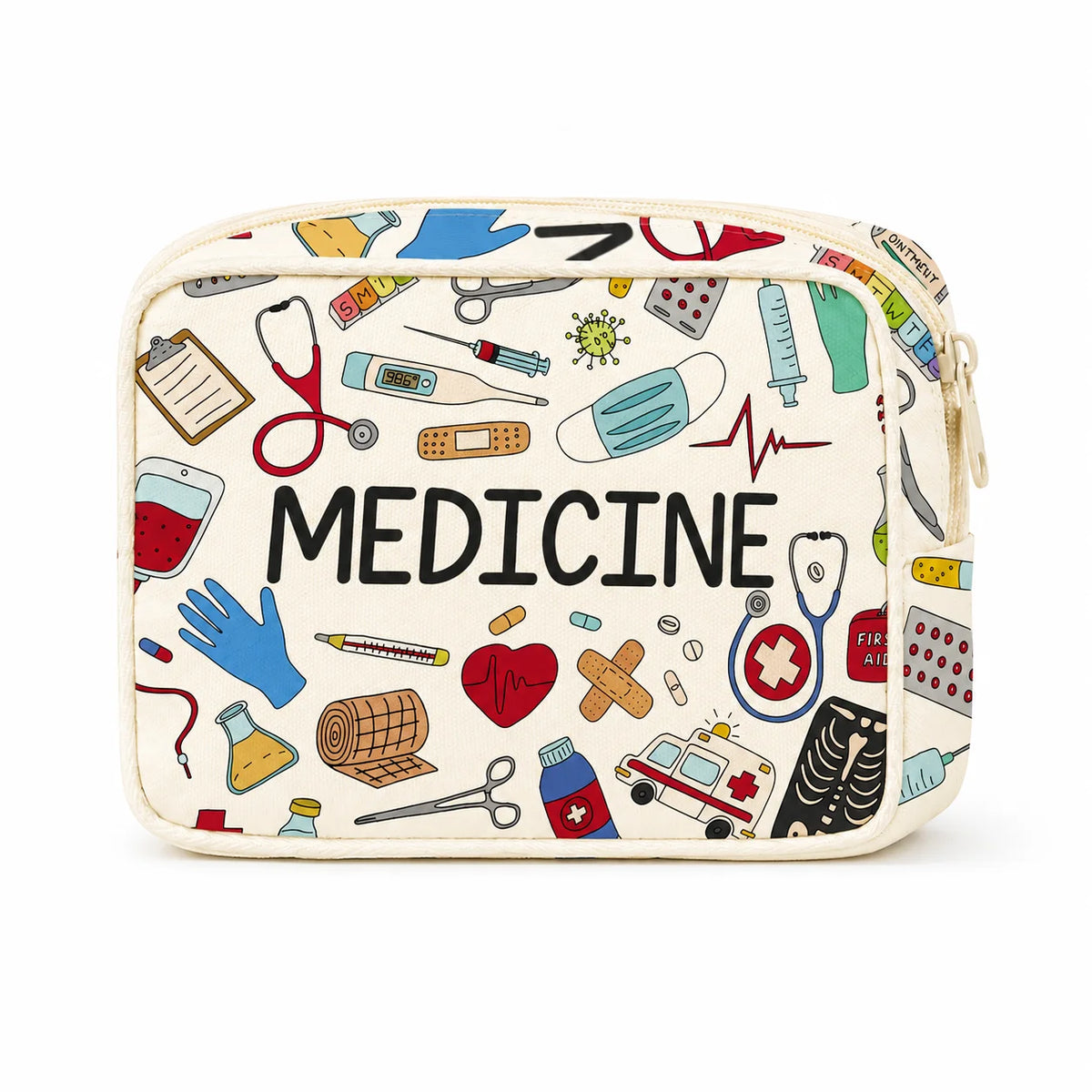 Borsa per medicine grande capacità da viaggio, borsa medica portatile, set di borsa per conservazione medicine domestiche, kit di pronto soccorso portatile per esterni