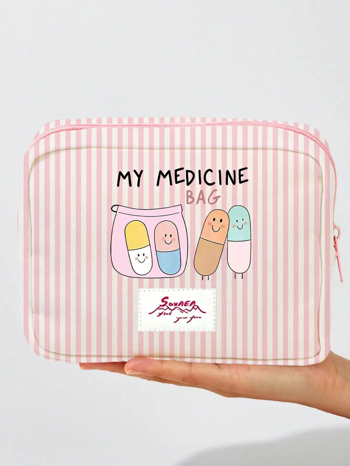 Borsa per medicine grande capacità da viaggio, borsa medica portatile, set di borsa per conservazione medicine domestiche, kit di pronto soccorso portatile per esterni