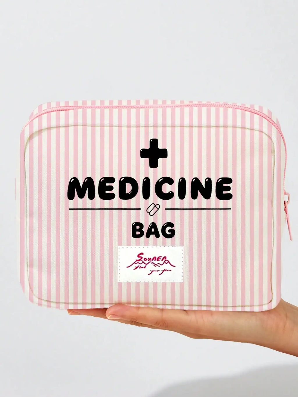 Borsa per medicine grande capacità da viaggio, borsa medica portatile, set di borsa per conservazione medicine domestiche, kit di pronto soccorso portatile per esterni