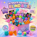 Oltre 100 pezzi di figure assortite Squishy in scatola sorpresa Giocattolo morbido a lenta espansione Fidget Toys con testa Moai, panda e coniglio antistress