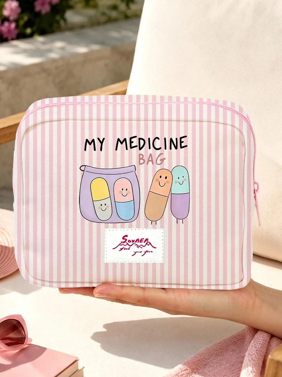 Borsa per medicine grande capacità da viaggio, borsa medica portatile, set di borsa per conservazione medicine domestiche, kit di pronto soccorso portatile per esterni