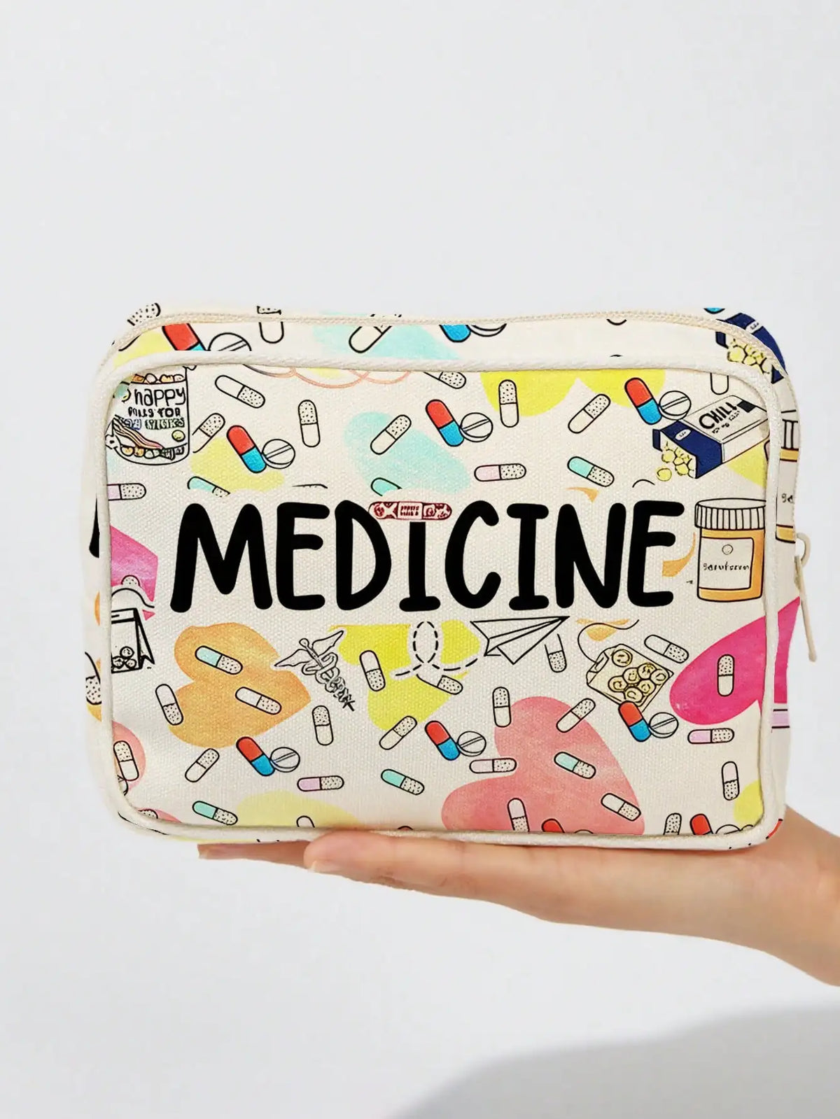 Borsa per medicine grande capacità da viaggio, borsa medica portatile, set di borsa per conservazione medicine domestiche, kit di pronto soccorso portatile per esterni